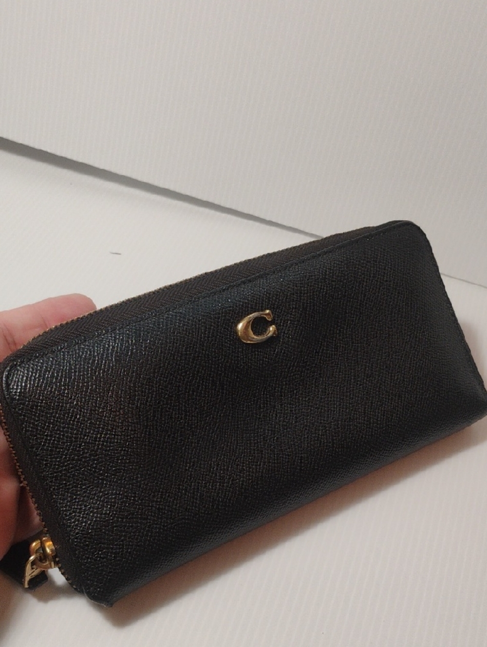 Coach Essential Continental wallet black polished leather Ret $225 - Picture 10 of 10